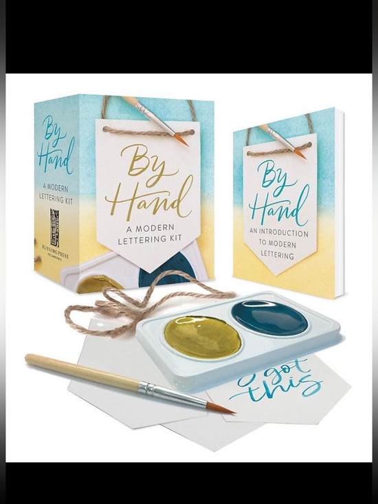 By Hand Other - By Hand Modern Lettering Kit New Sealed w/ Brushes Paint Cards & Mini Book